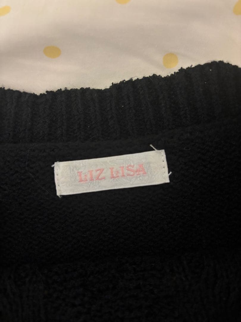LIZLISA Twin Bearsニットトップス ブラック