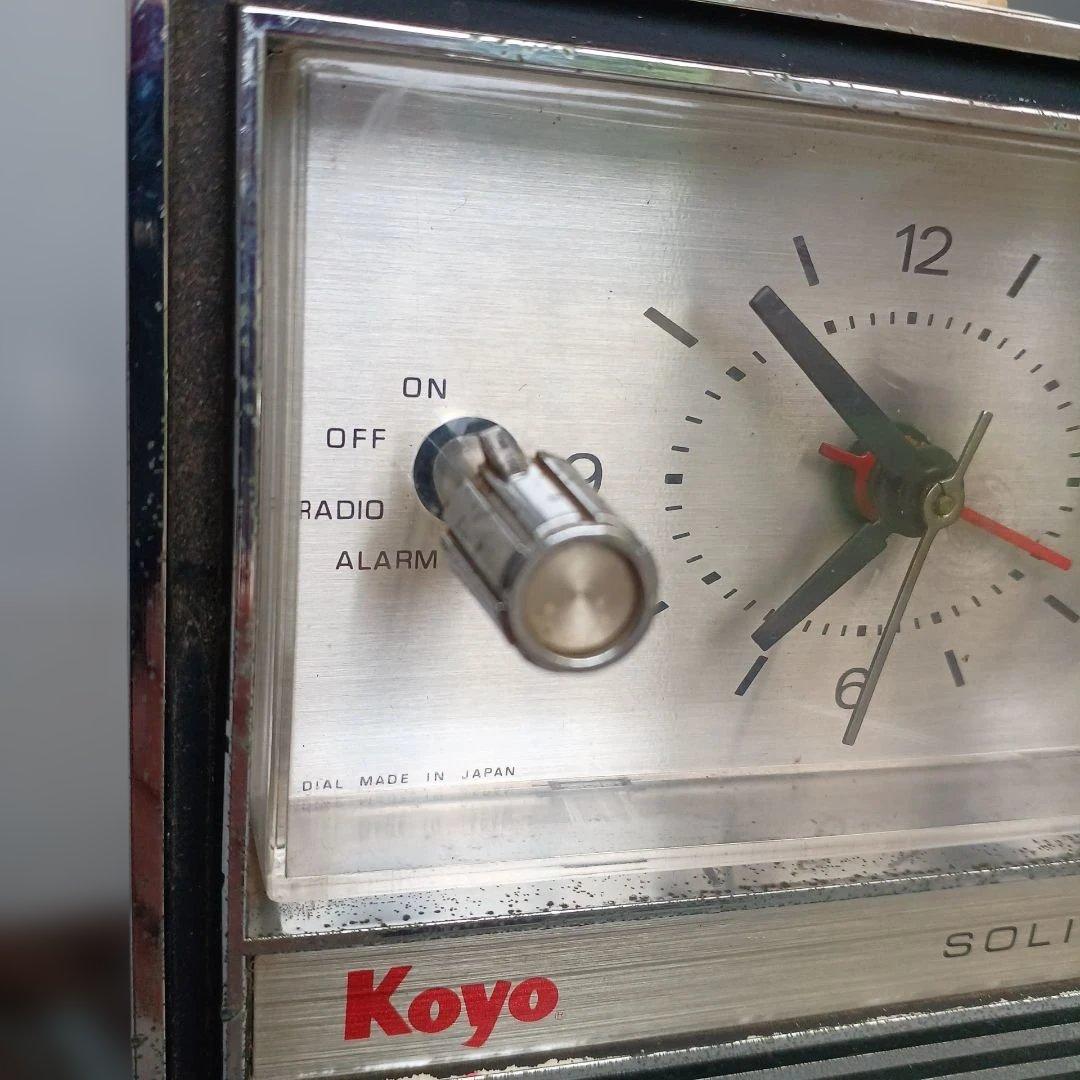 昭和レトロ　ラジオ付き目覚まし時計　KOYOソリッドステート　光洋精工　稼働品