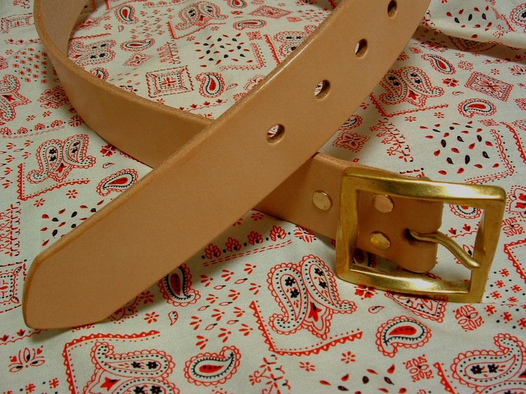 6ミリ厚ヌメ革ベルトG2バックル 極厚ベルト