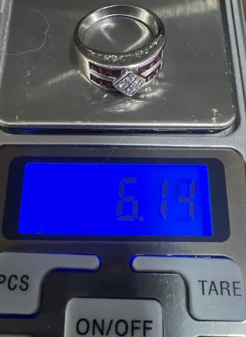 K14 ダイヤモンド&ルビー指輪