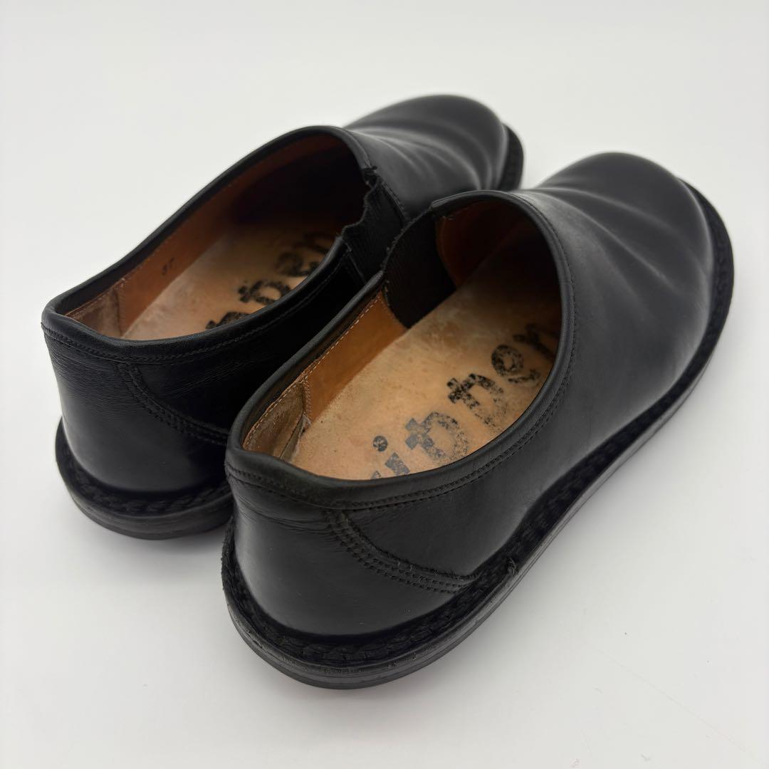 trippen Yen イェン レザースリッポン 黒 37 23.5 サイドゴア