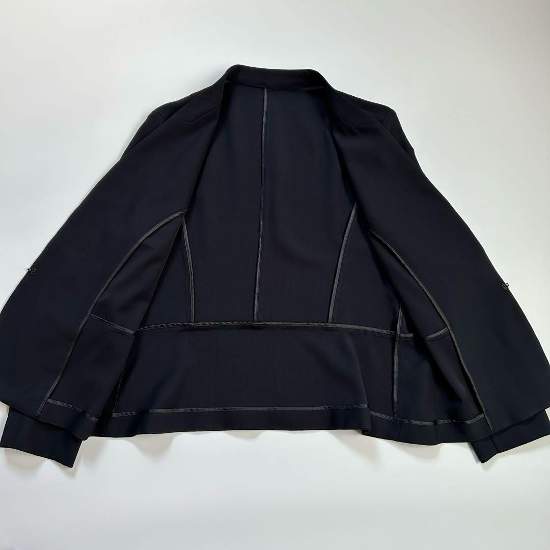 極美品♡23区　ノーカラージャケット　テーパードパンツスーツ　紺　大きいサイズ