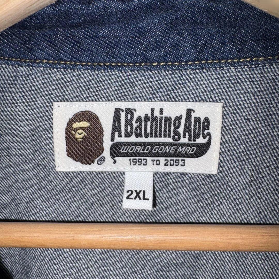 a bathing ape BAPE デニムシャツ　XXL