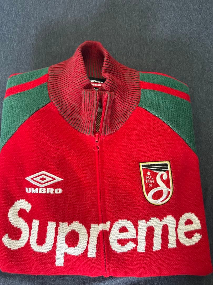 断*男様 Supreme x Umbro Zip Up Sweater \"Red