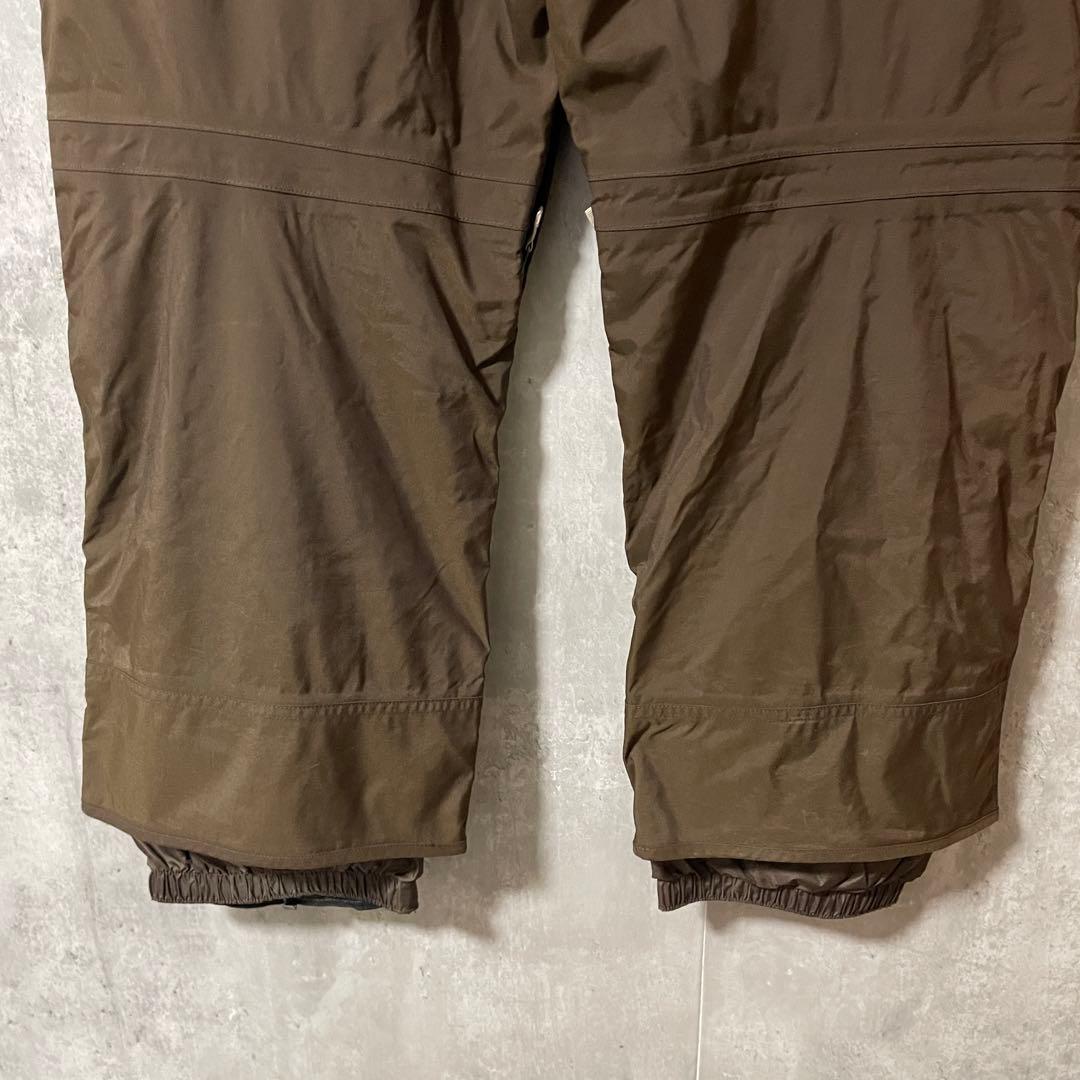 burtonバートンスキーパンツスノーボードウェアズボン下茶色ブラウンロゴ希少