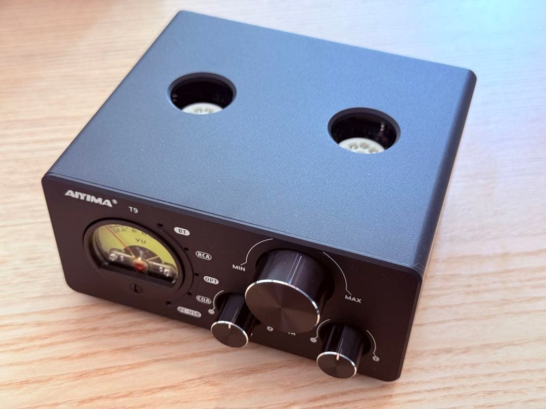 【ほぼ新品】AIYIMA T9 真空管アンプ VUメーター搭載 DAC内蔵
