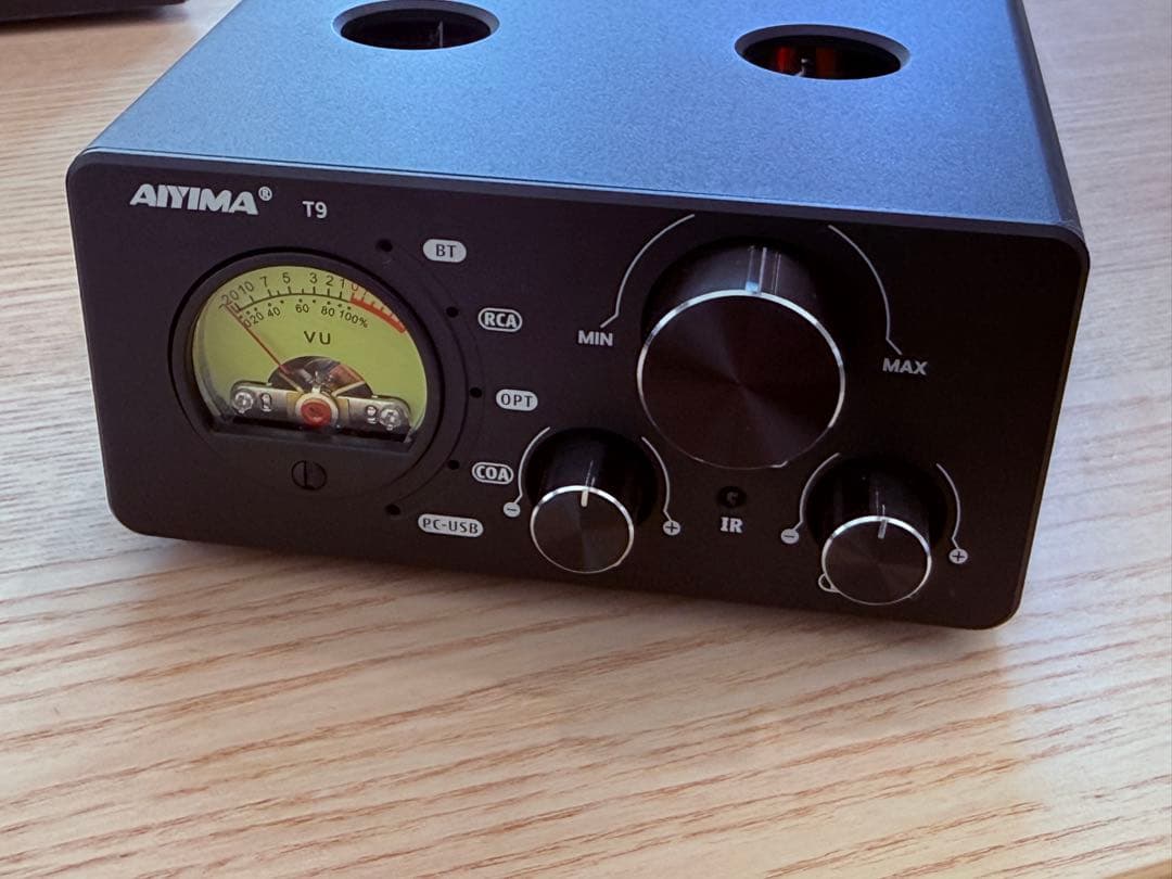 【ほぼ新品】AIYIMA T9 真空管アンプ VUメーター搭載 DAC内蔵