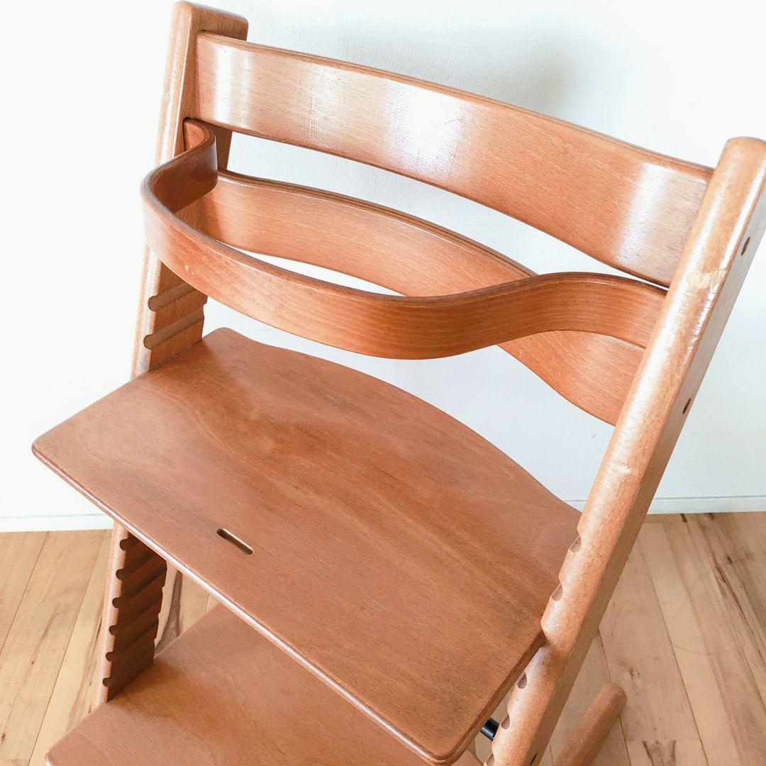 【美品】STOKKE トリップトラップ ナチュラル シリアル3 木製バー付き