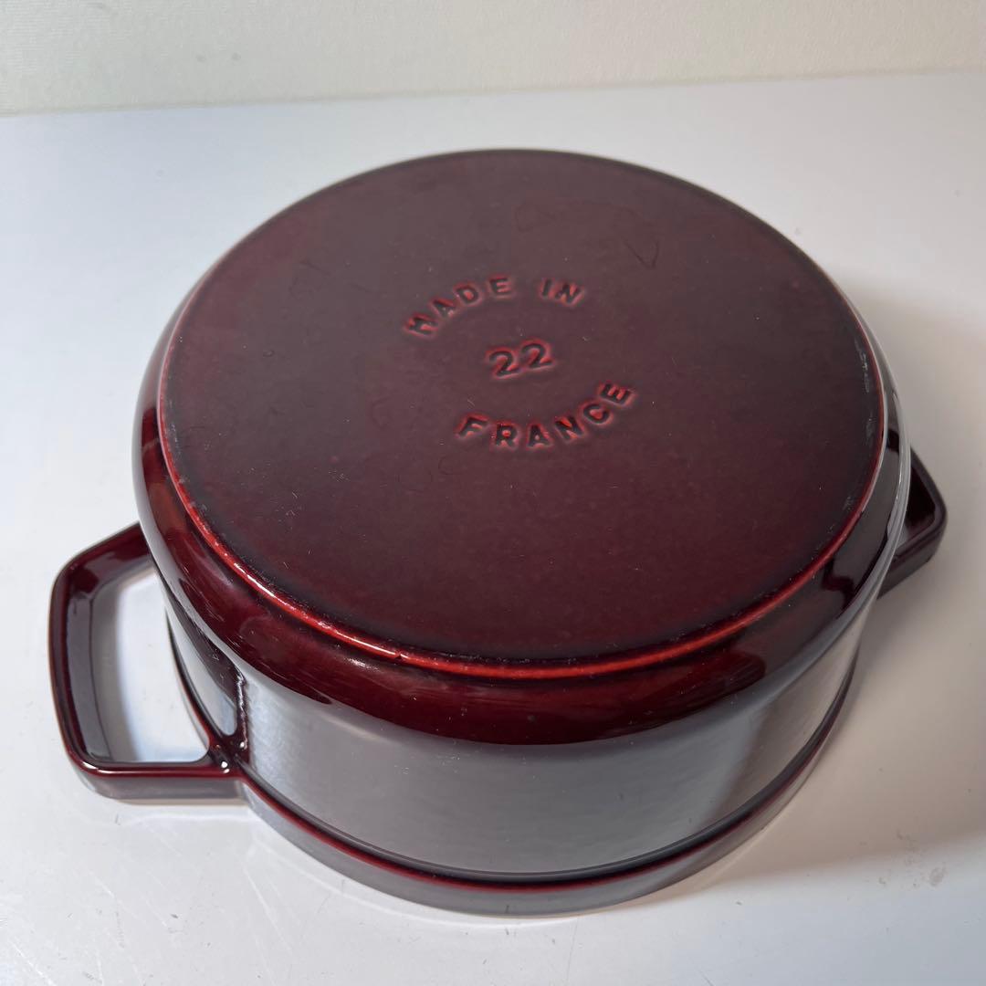ストウブ ピコ・ココット ラウンド 22cm グレナディンレッド ホーロー