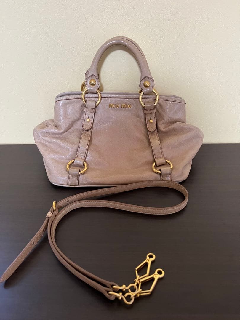 値下げ▶︎miumiu ミュウミュウ ヴィッテロ ハンドバッグ ショルダーバッグ