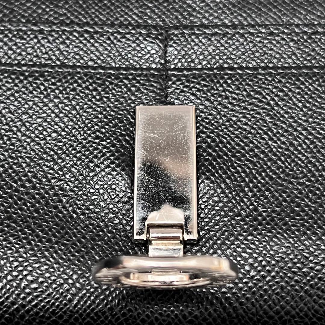 ◇美品◇ブルガリ　ビーゼロワン　フラップ型長財布　ブラックレザー×シルバー金具