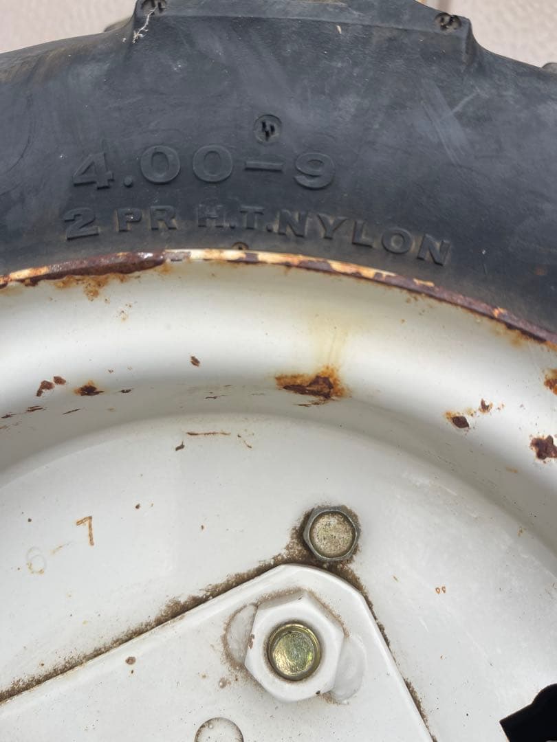 管理機用 タイヤ 2本セット 六角軸 耕運機ホイール付き パーツ 部品 中古