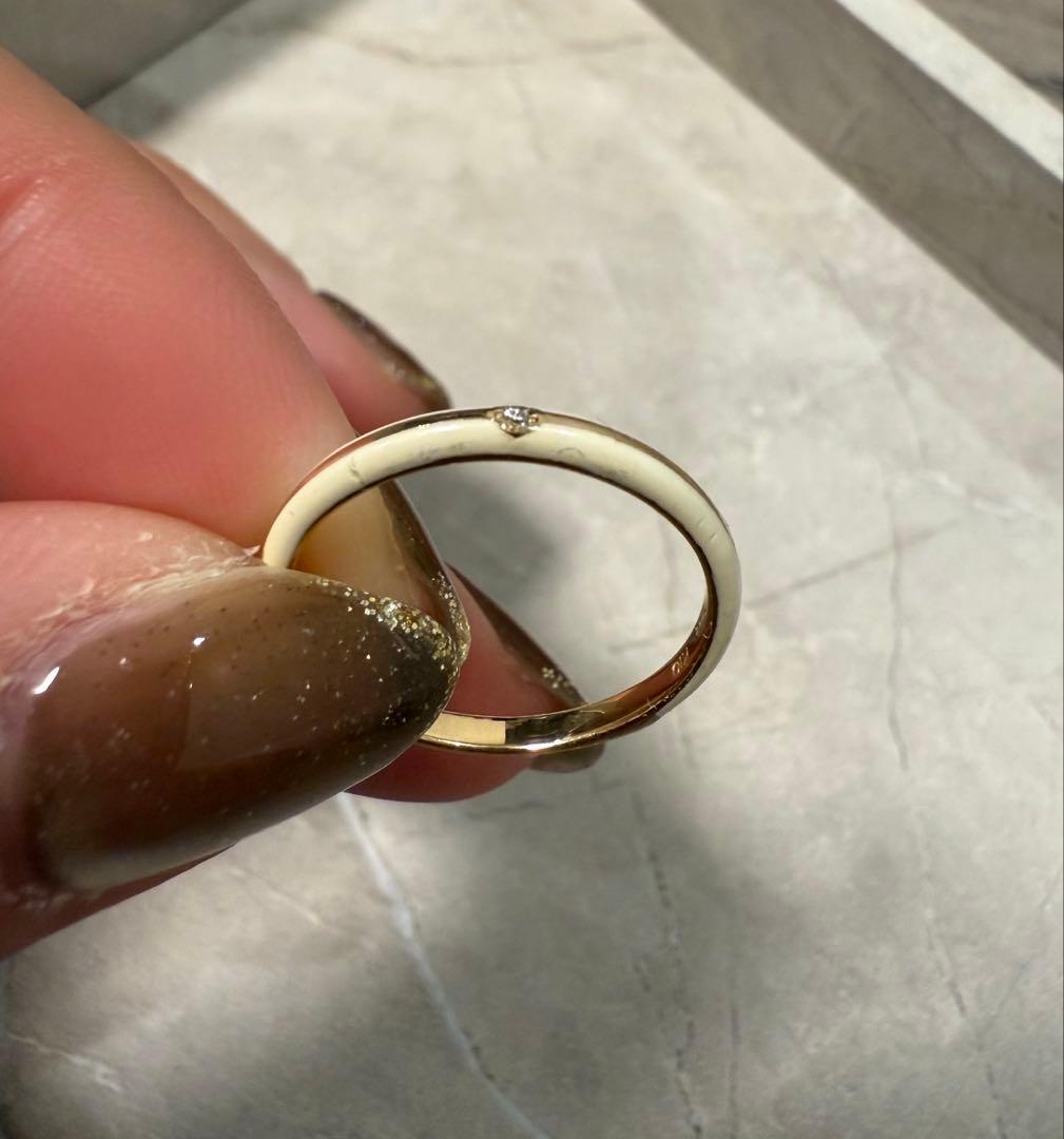 スタージュエリー　K10 ダイヤ　リング　エナメル　0.004　10〜11号