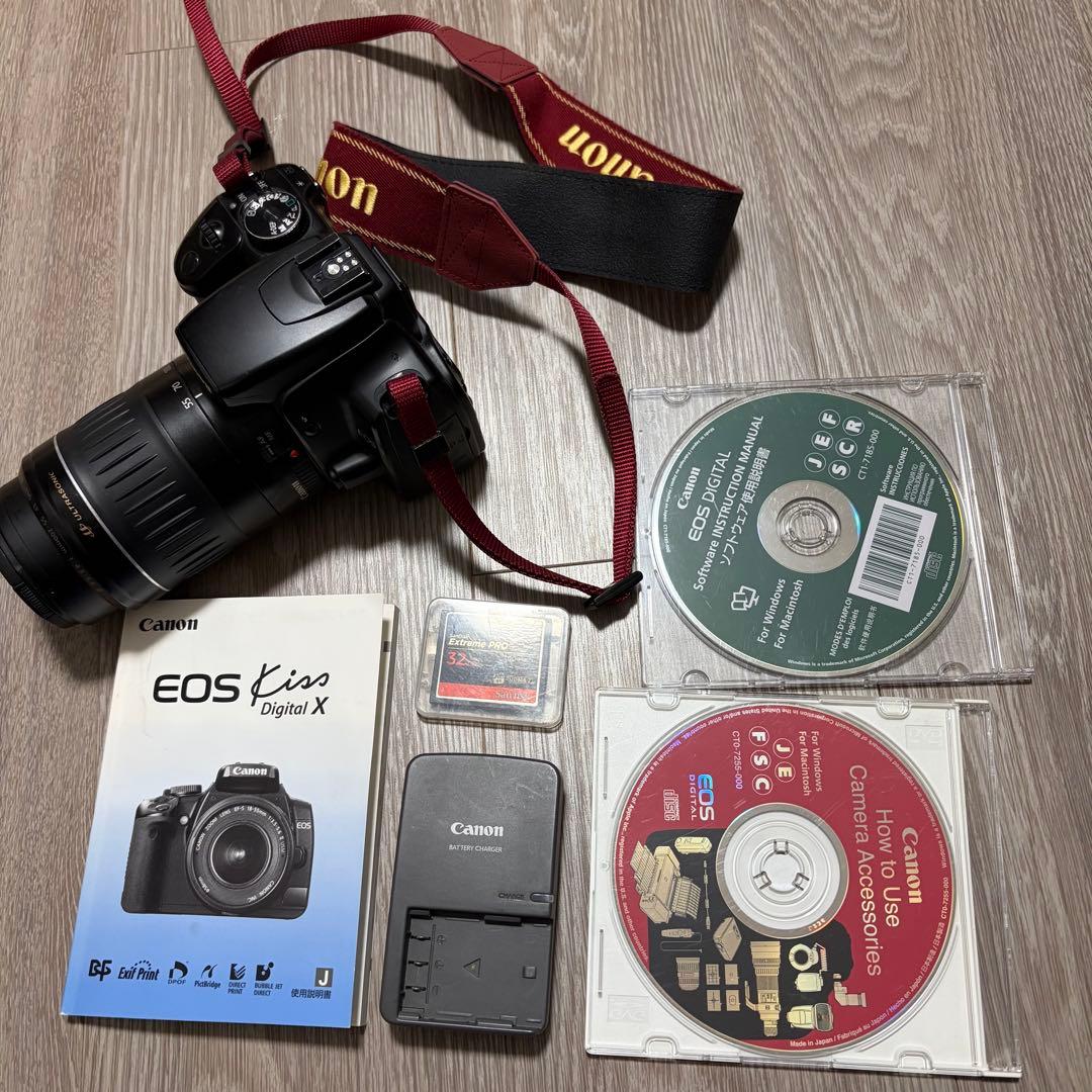 Canon EOS Kiss Digital X 一眼レフ セット 動作確認済
