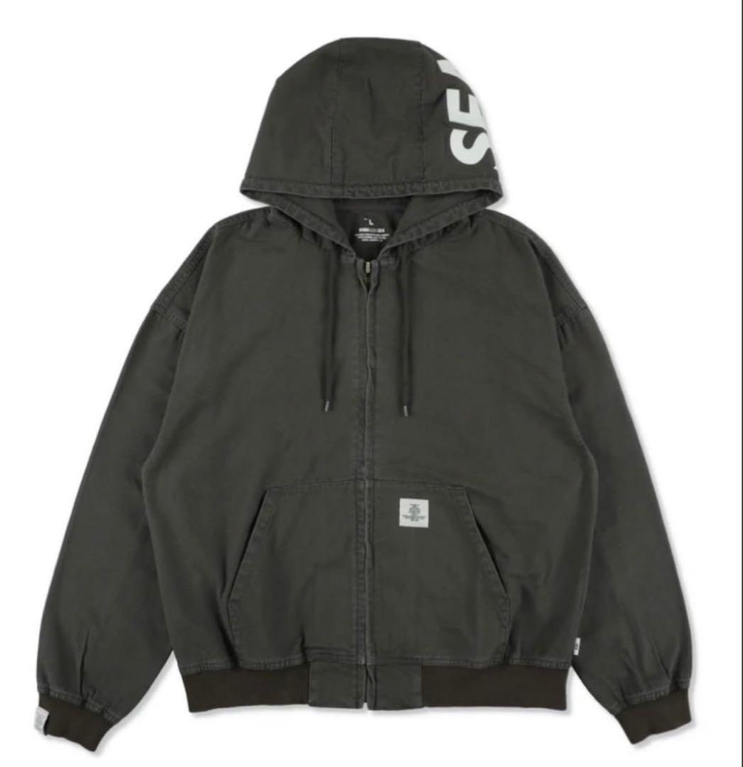 SMOOTHY x WDS ダックジップパーカー 黒L