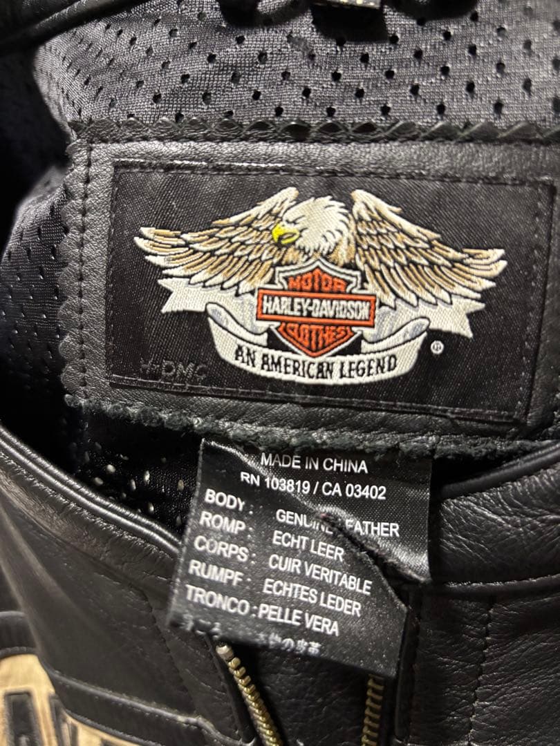 Harley-Davidsonハーレーダビッドソン本革レザーベスト 2008年製