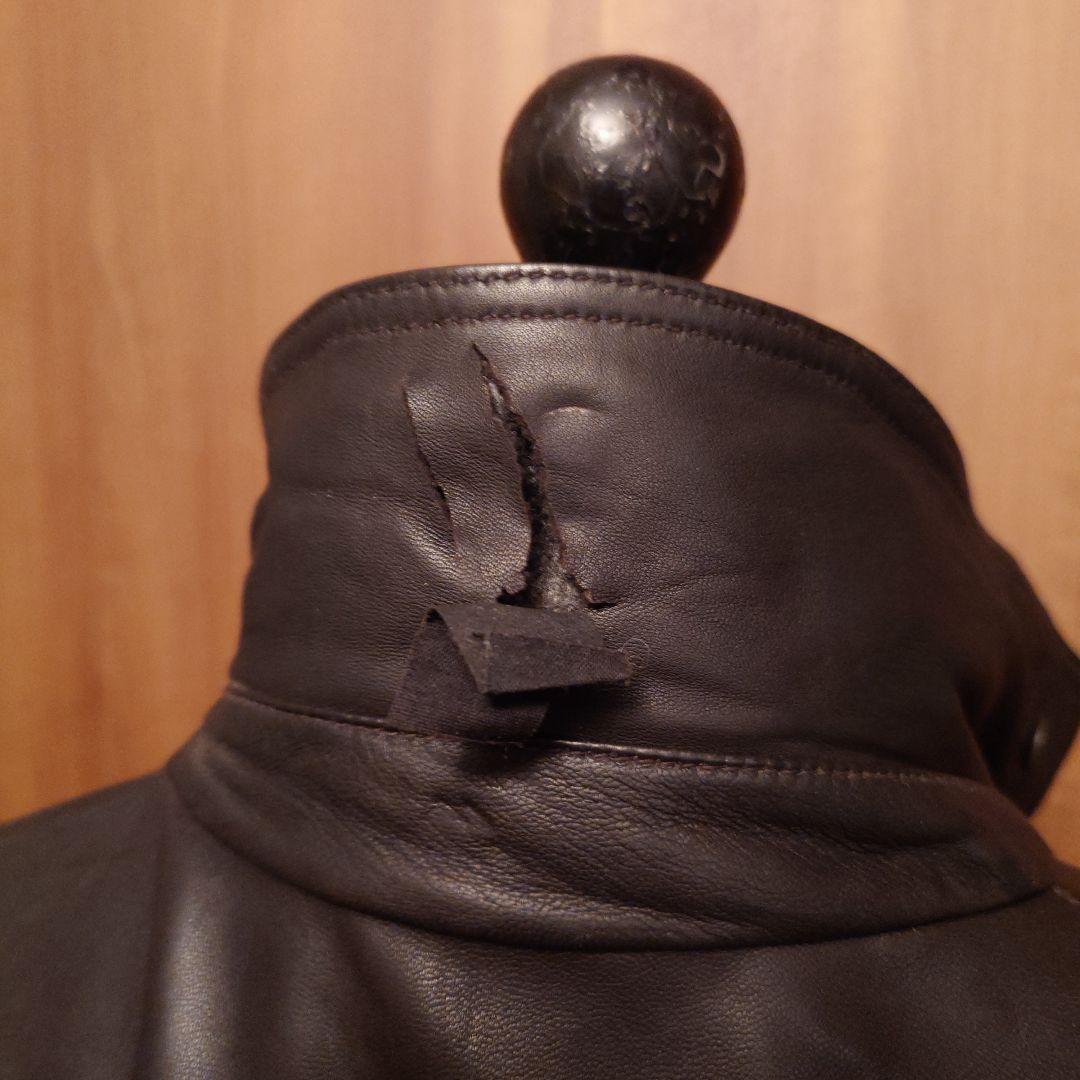 EMPORIO•ARMANI.ファー付き革ジャン.