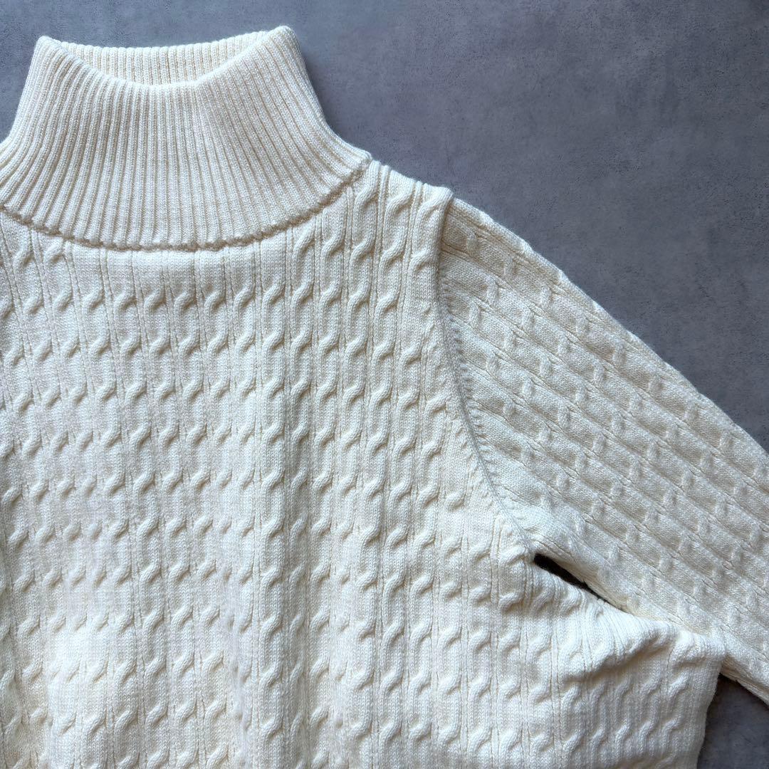 取引中【SONO】現行品完売カラー レイヤードフレア ケーブルニットプルオーバー