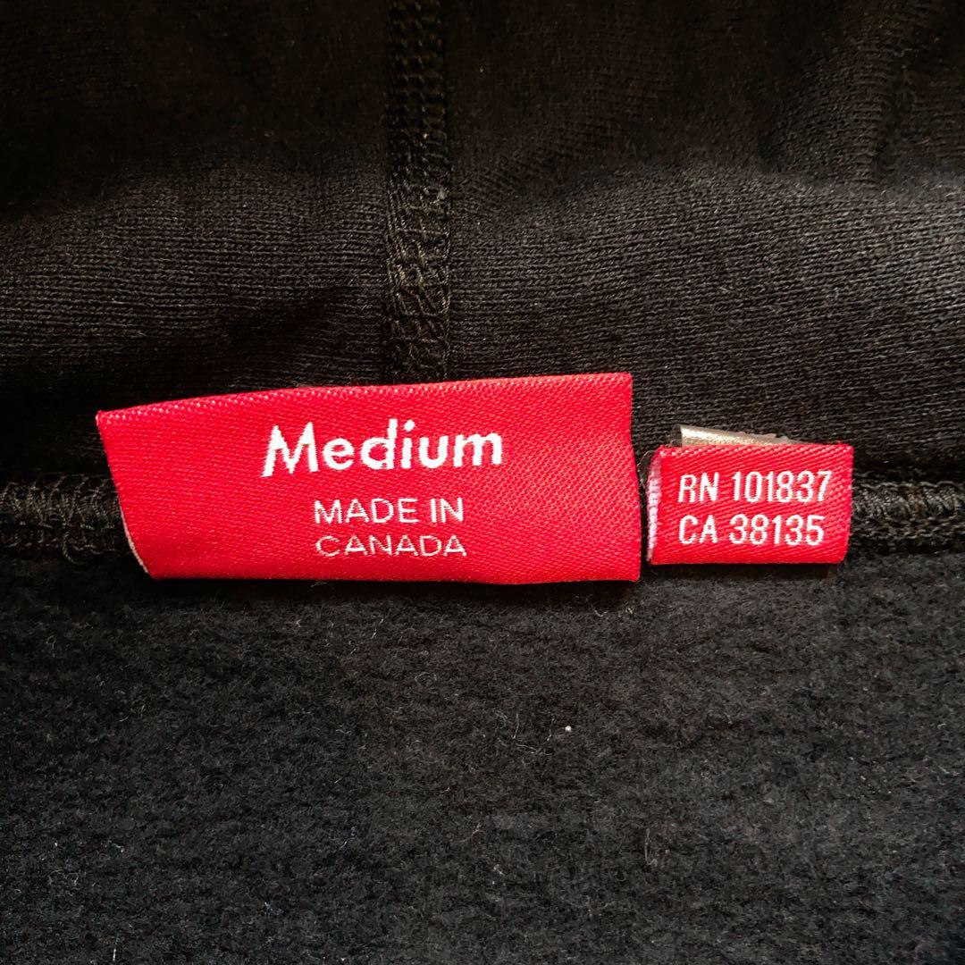 SUPREME シュプリーム パーカー デカロゴ M ブラック 0500