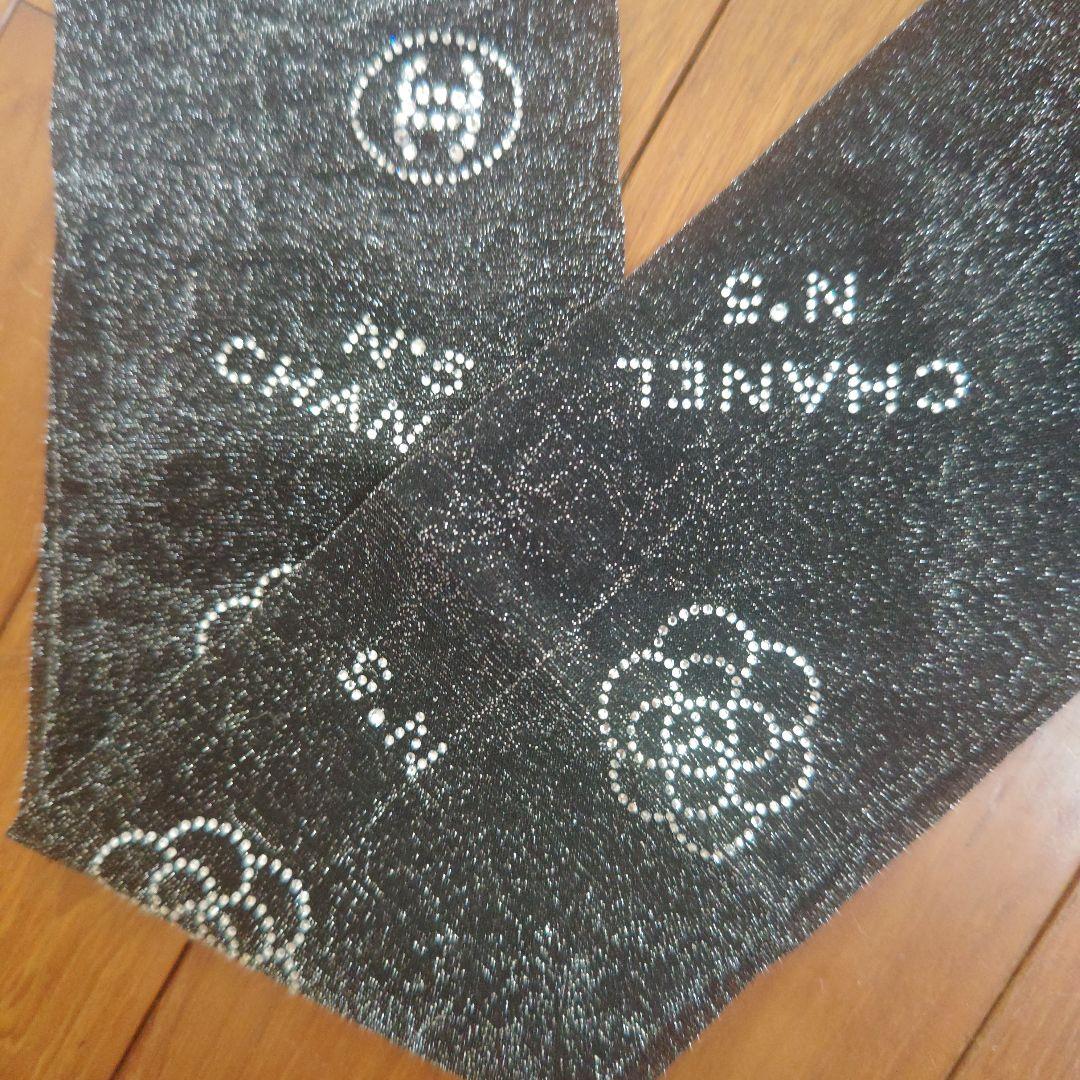 CHANEL ロゴストーン付きブラックタイツＳサイズ