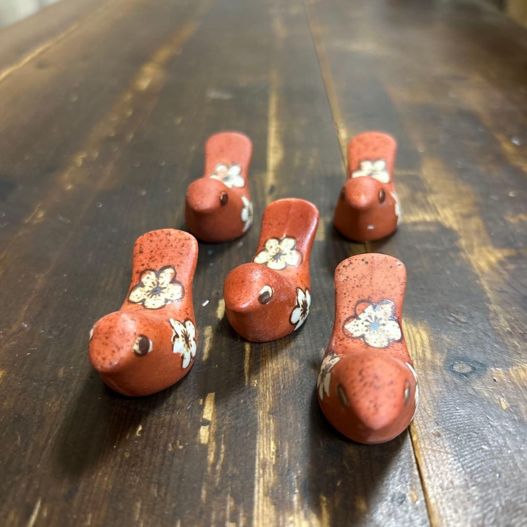 ハト　テラコッタ　箸置き　5個セット　北欧風　他3点おまとめ