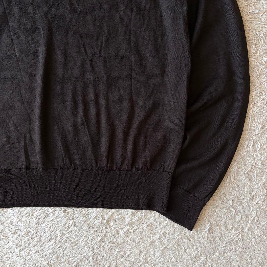 ジョンスメドレー JOHN SMEDLEY タートルネックウールニット F 茶