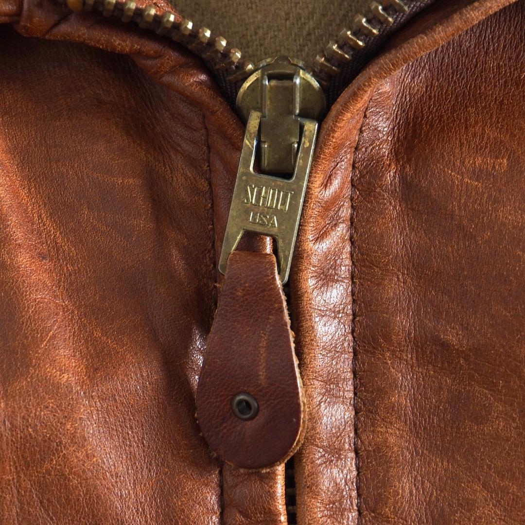 Schott　ショット　サイズ36　USA製　レザージャケット　ブラウン　美品