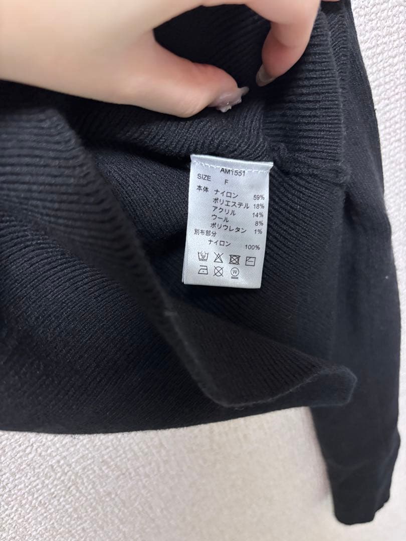 トップス andMary Shannon tulle knit tops BLACK