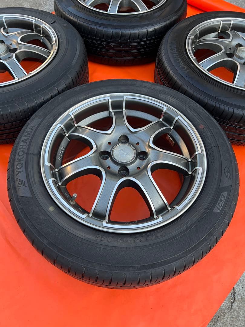 PIAAユーロテック 15インチ 6.5J+38 PCD100-4H 4穴4本