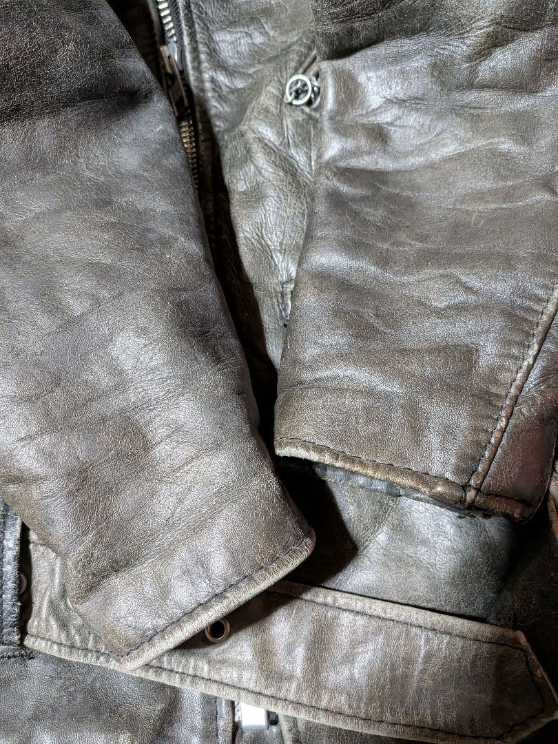 80s'90s　Schottショット　ダブルライダースジャケット36　USA