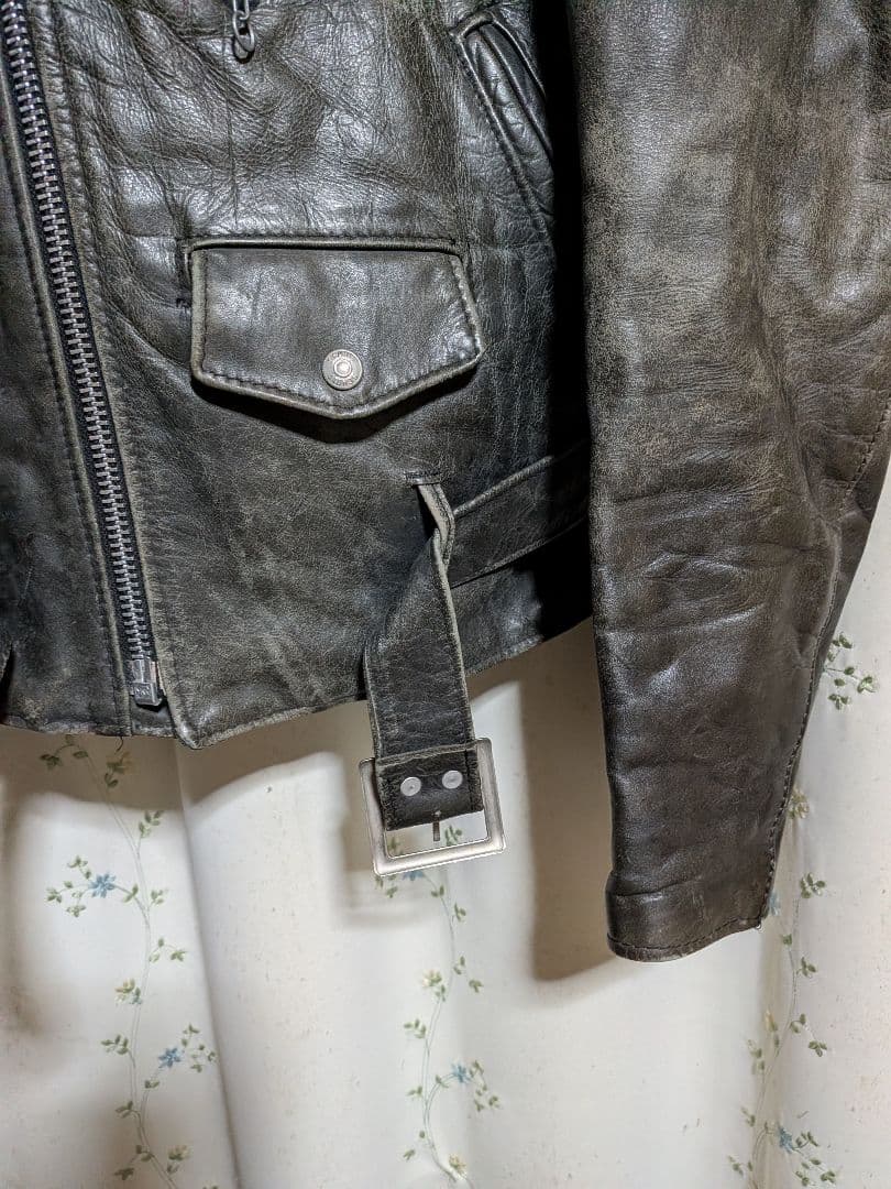 80s'90s　Schottショット　ダブルライダースジャケット36　USA