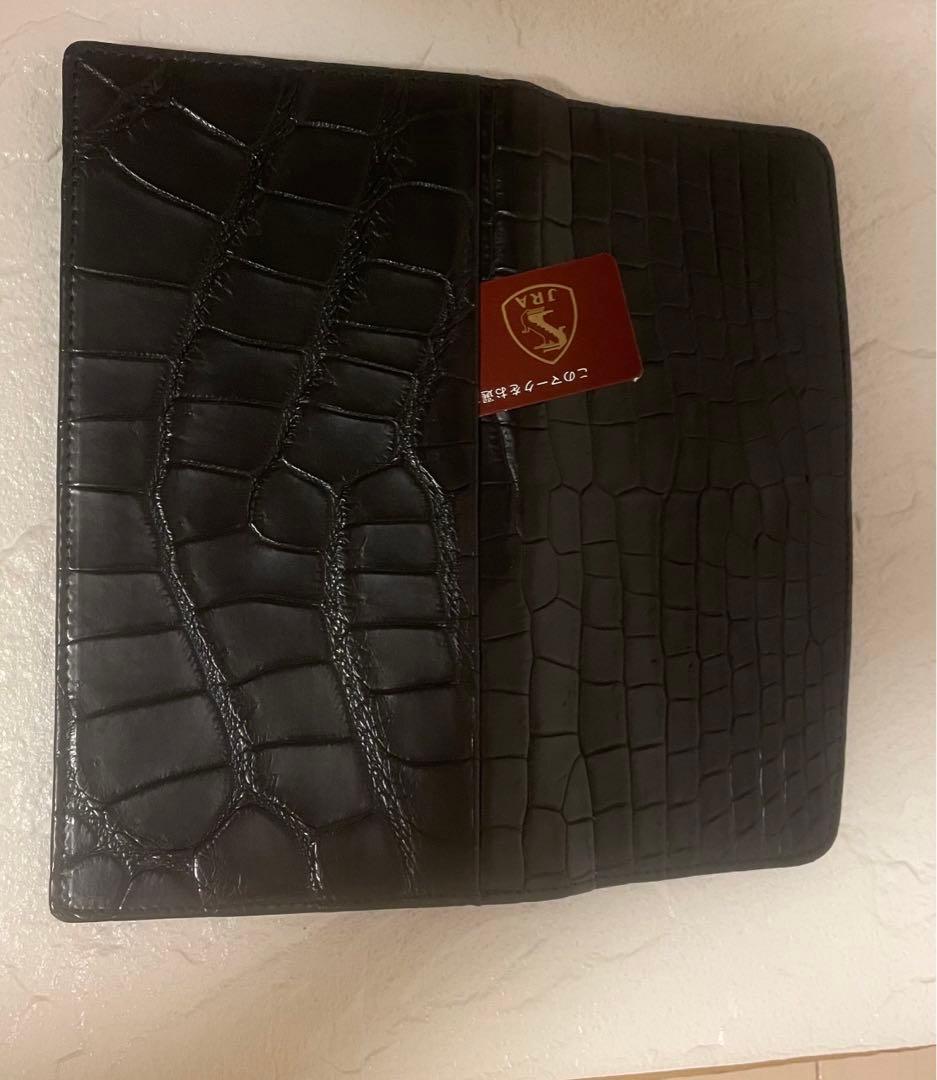 売り切り値下げ　ナイルクロコダイル革　長財布 JRA認定タグ付き　日本製　大容量