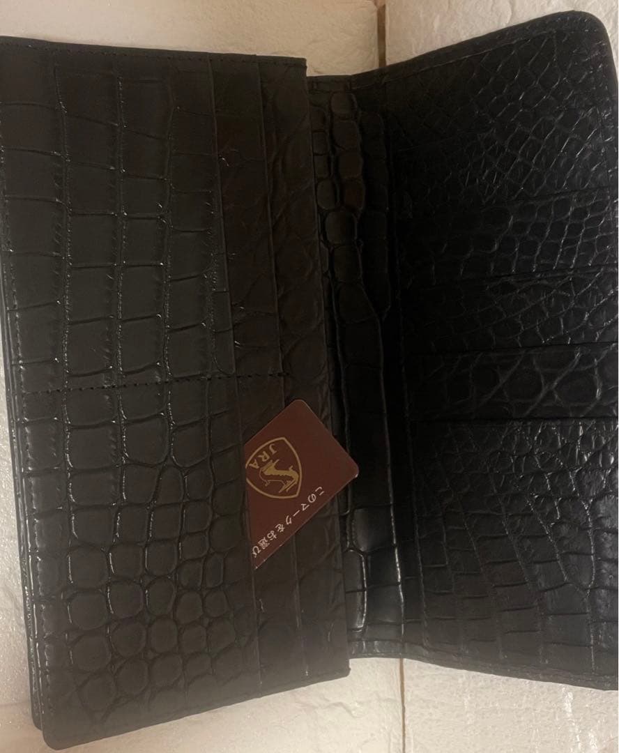 売り切り値下げ　ナイルクロコダイル革　長財布 JRA認定タグ付き　日本製　大容量