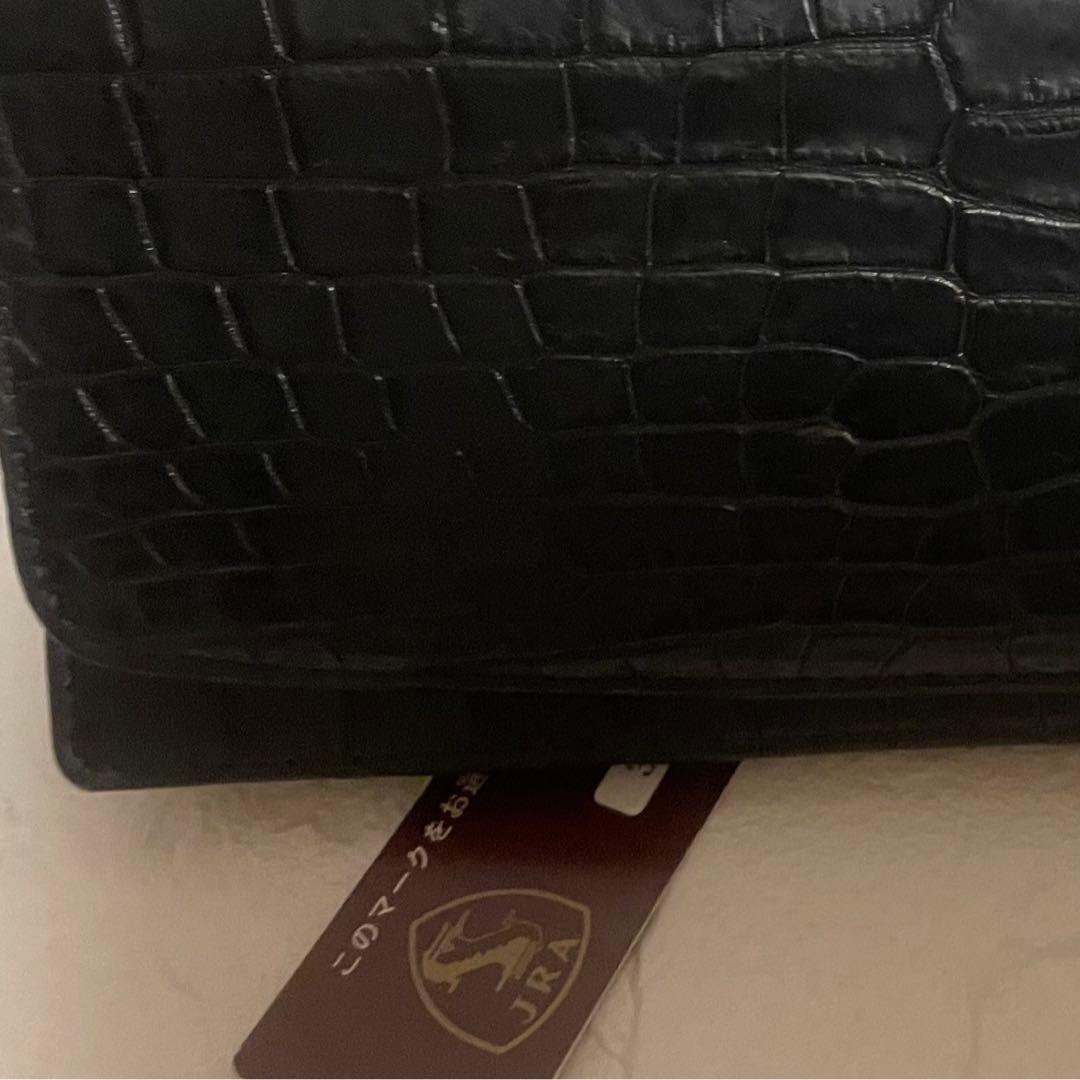 売り切り値下げ　ナイルクロコダイル革　長財布 JRA認定タグ付き　日本製　大容量