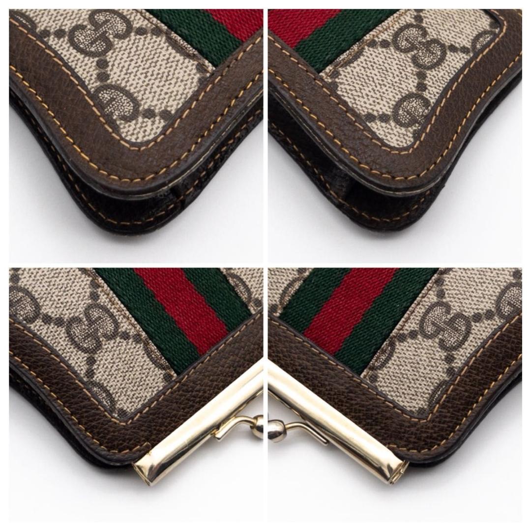 【極美品】GUCCI がま口ケース　オールドグッチ　茶色　小銭入れ