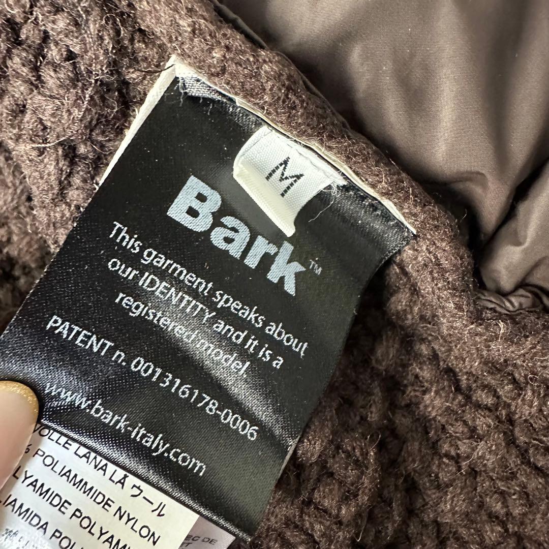極美品 Bark バーク ニット×ダウン ブルゾン ブラウン
