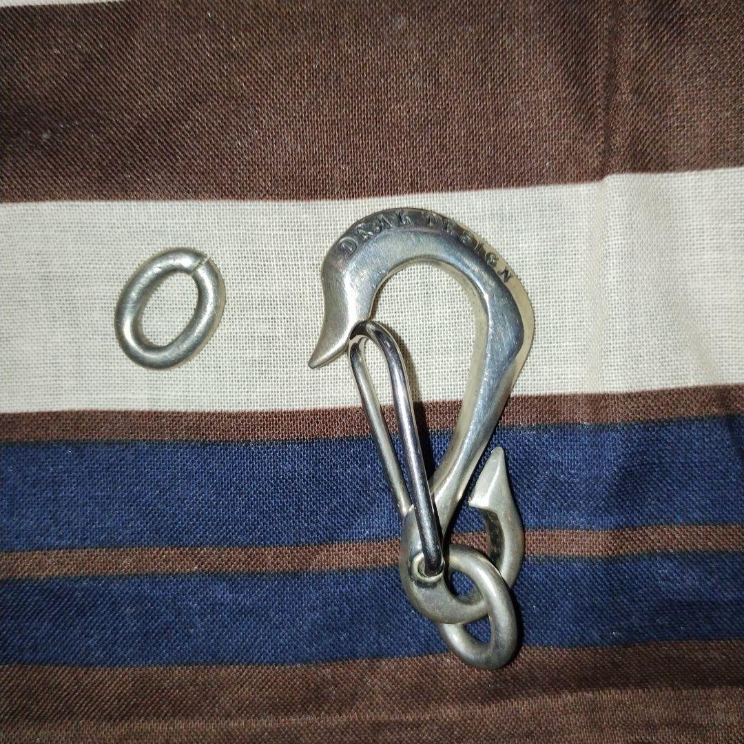 DEALDESIGN スカルペンダント付きレザーネックレス ウォレットハンガー