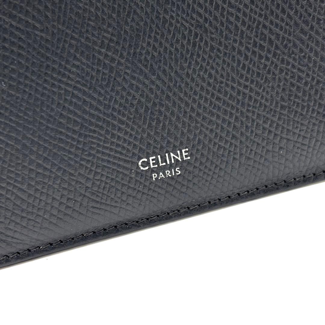 【未使用に近い・現行】セリーヌ ケース L字ファスナー レザー メンズ 黒