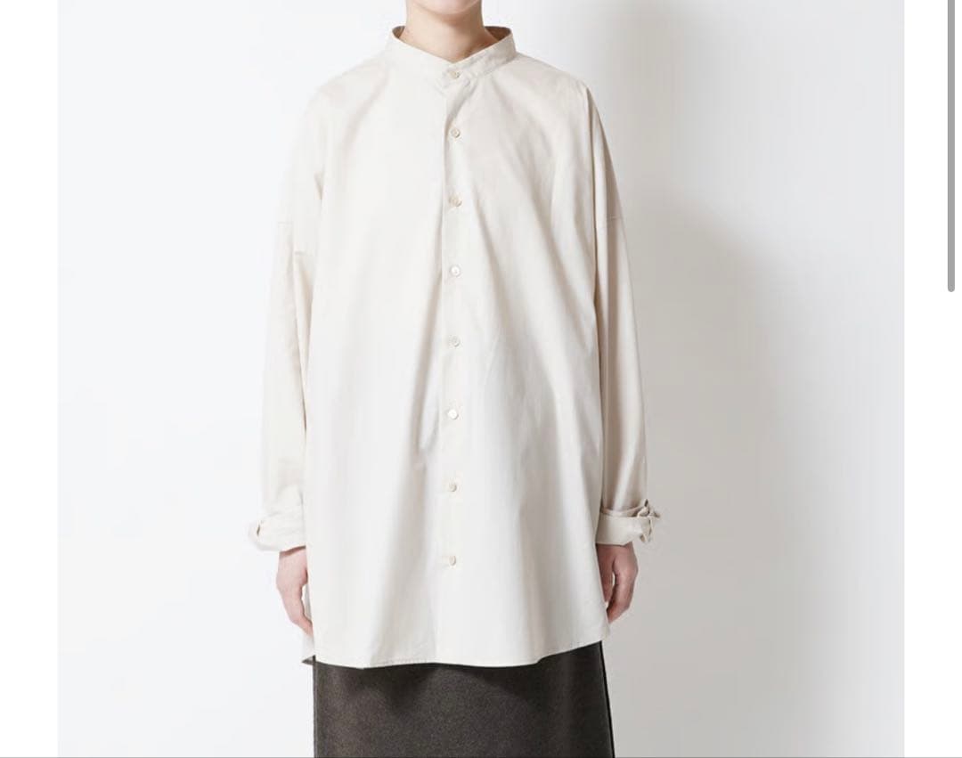 Yoli◯Band collar shirt◯beige③