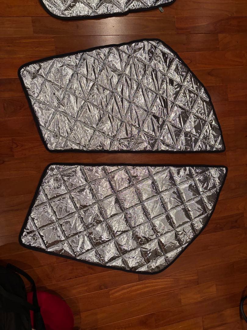 Aizu カムロード マルチシェード シルバー/グレー フロント 3枚セット