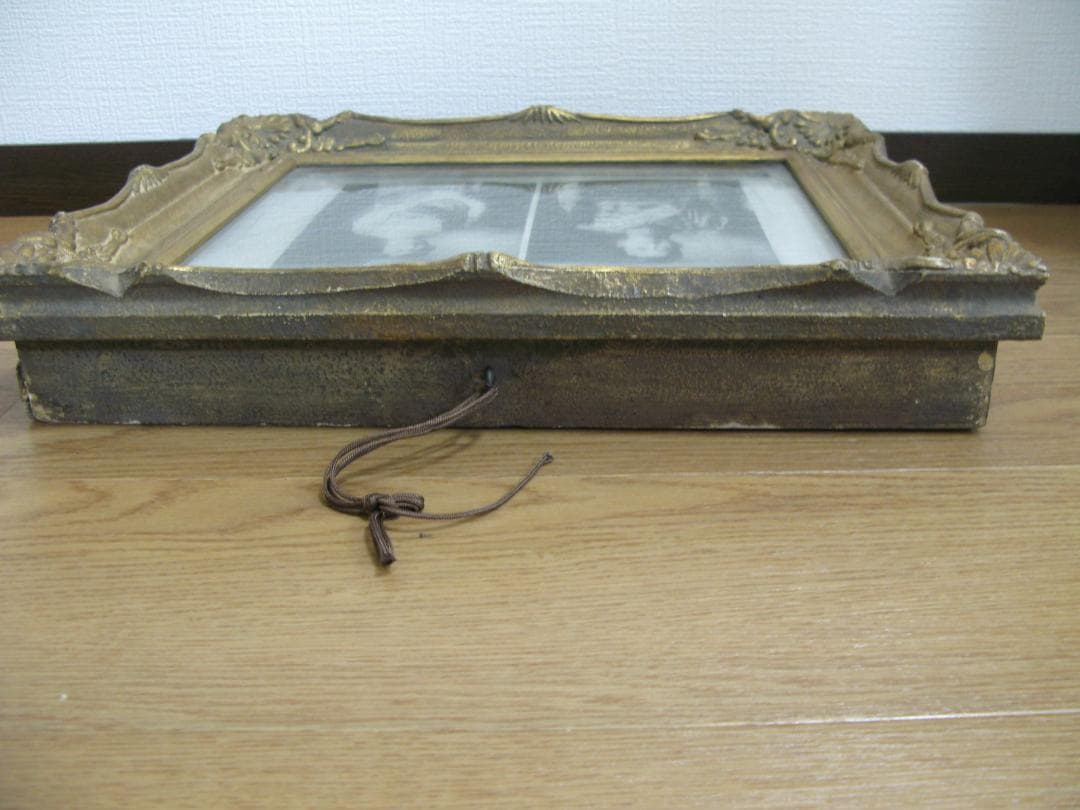 昭和天皇・皇后 両陛下の記念写真/戦闘機の生写真/古い格式ある額縁 3点セット