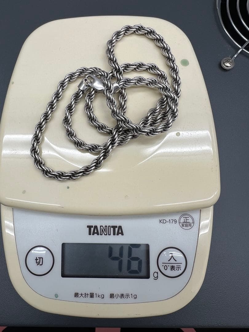 AVALANCHEロープネックレス幅5mm 60cm シルバー925