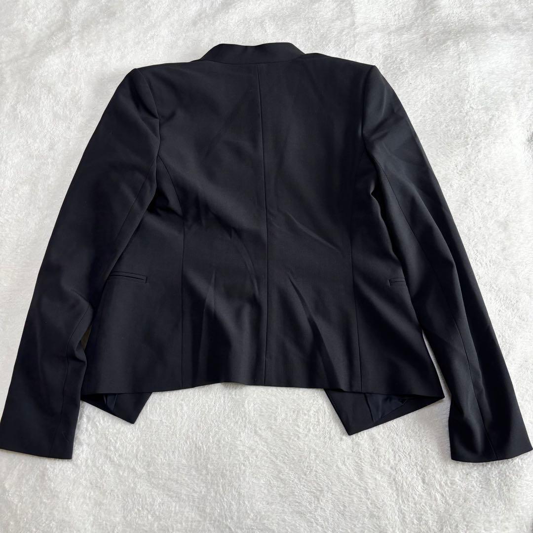 美品 theory セオリー スーツ ノーカラー パンツ 黒 3点セット S