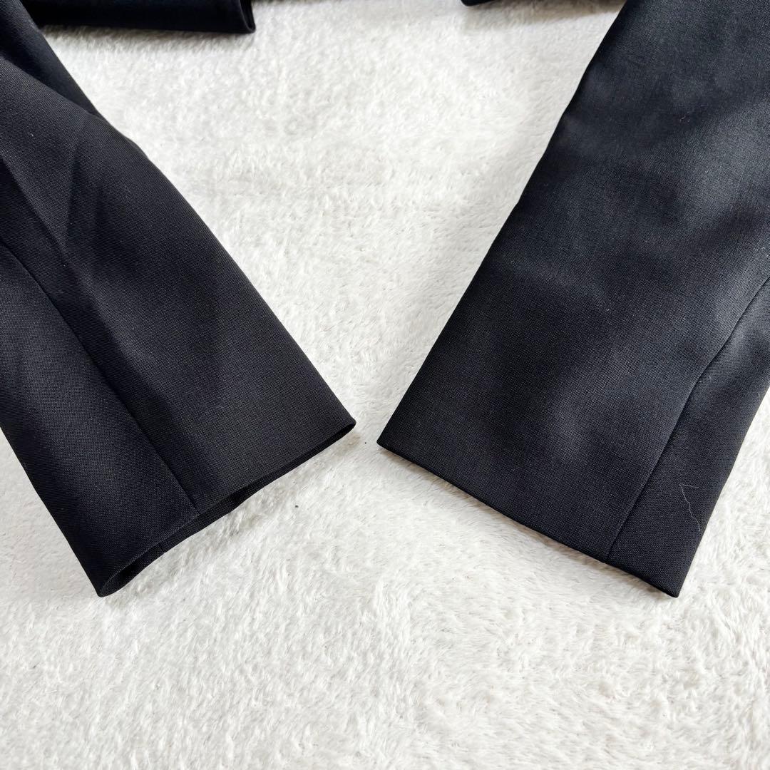 美品 theory セオリー スーツ ノーカラー パンツ 黒 3点セット S