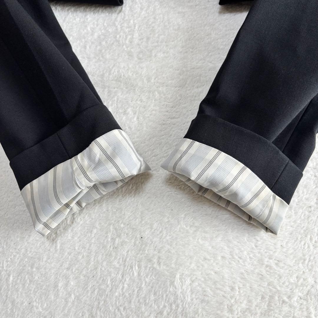 美品 theory セオリー スーツ ノーカラー パンツ 黒 3点セット S