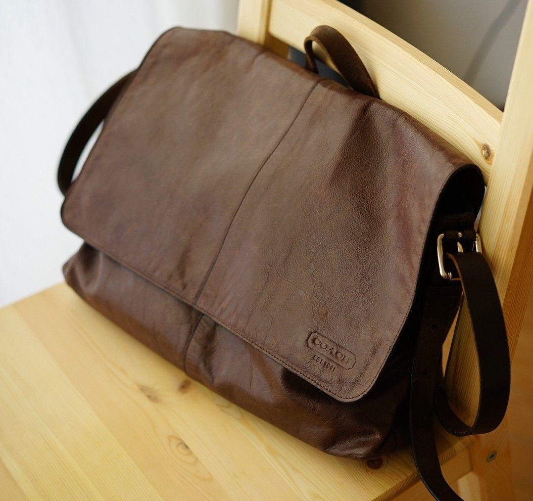 Coach コーチ レザー ビジネスメッセンジャーバッグ