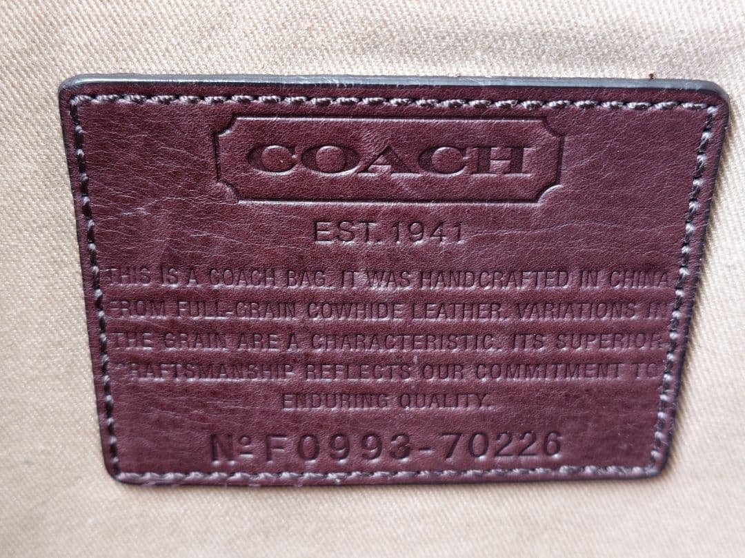 Coach コーチ レザー ビジネスメッセンジャーバッグ