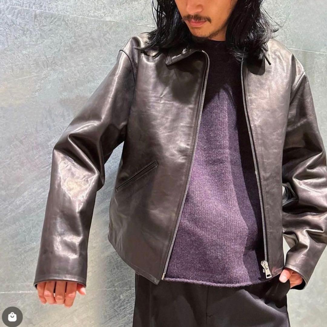 H BEAUTY&YOUTH ホースレザー　70s スポーツジャケット　L