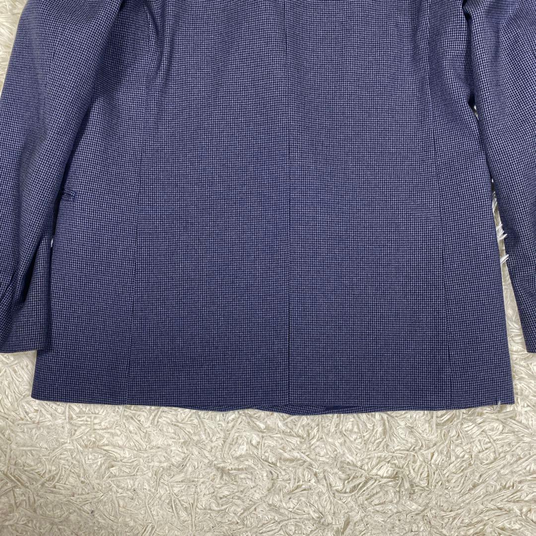 スーツセレクト　スーツセットアップ　ネイビー　千鳥格子　ダブルスーツ　サイズM