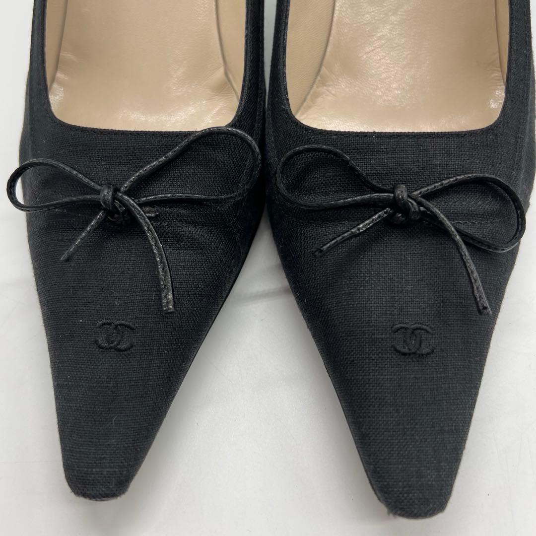 ✨良品✨　CHANEL シャネル　ハイヒールパンプス　ココマーク　リボン